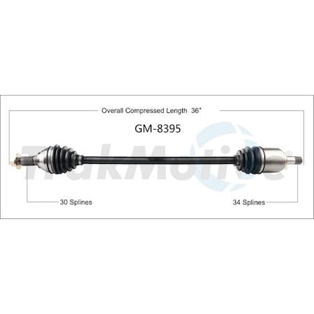 Surtrack Axle Cv Axle Shaft, Gm-8395 GM-8395